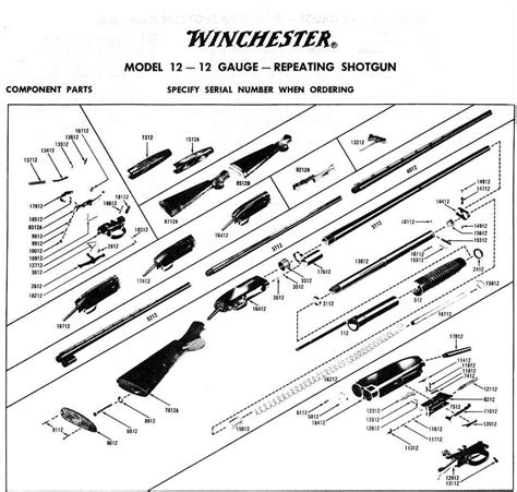 Step-by-step guide to disassembling a Winchester model 12 shotgun