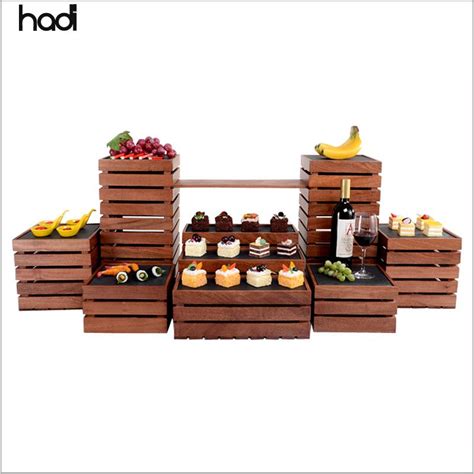 Saudi Arabic Catering Material Wooden Combined Food Stand And Risers ...