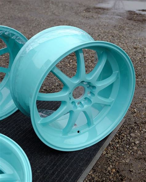 Rota wheels refinished in Tiffany blue Powder Coat Colors, Tiffany Blue, Acessories, Car Wheel ...