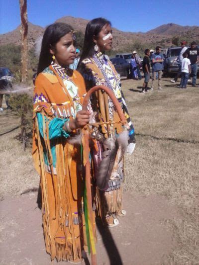 Naelyn and Nizhoni Pike participate in the San Carlos Apache Tribe’s ...