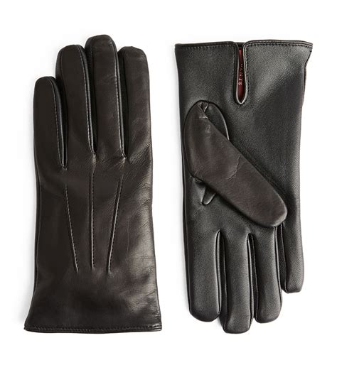 DENTS black Leather Unlined Gloves | Harrods UK