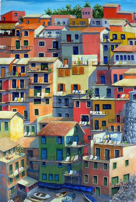 An Italian Village Painting by Dan Bozich