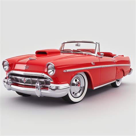 Premium AI Image | red convertible isolated on white Red classic