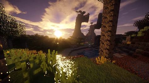 Minecraft Shaders Sunset