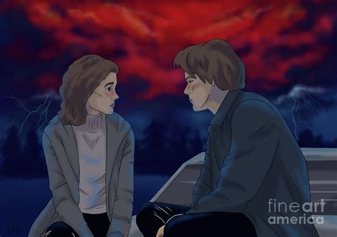 Nancy Wheeler and Jonathan Byers Digital Art by Alisa Bushmina - Pixels