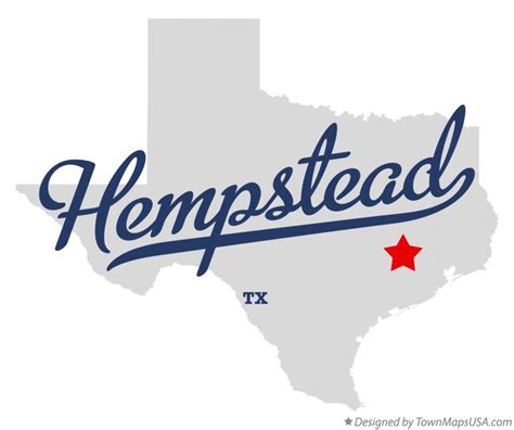 Map of Hempstead, TX, Texas