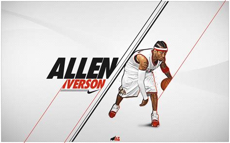 Download Allen Iverson Modern Sports White Backdrop Wallpaper | Wallpapers.com