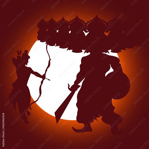 Vector illustration of ravan for Dussehra festival of india . Stock ...