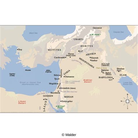 Ancient Map Of The Middle East