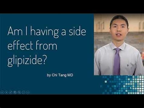 Am I having a side effect from glipizide? - YouTube