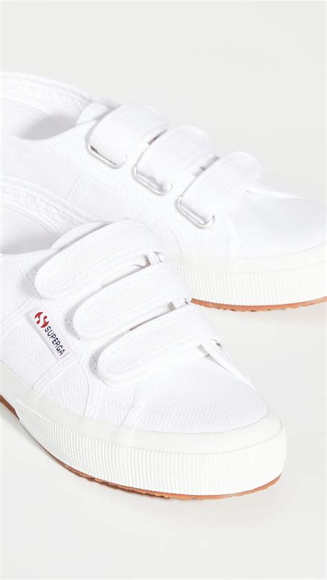 Superga Canvas 2750 Velcro Sneakers in White - Lyst