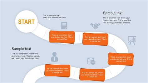 Roadmap Journey PowerPoint Template in 2021 | Simple powerpoint ...