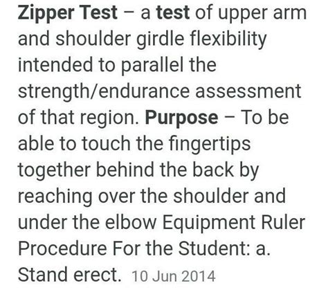 what is the goal of zipper test - Brainly.ph