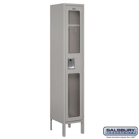 12" Wide Single Tier See-Through Metal Locker - 1 Wide - 5 Feet High ...