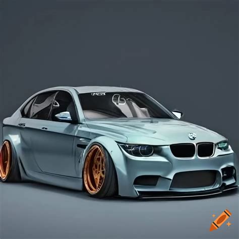 A highly customized and lowered bmw e90 m3 with a widebody kit