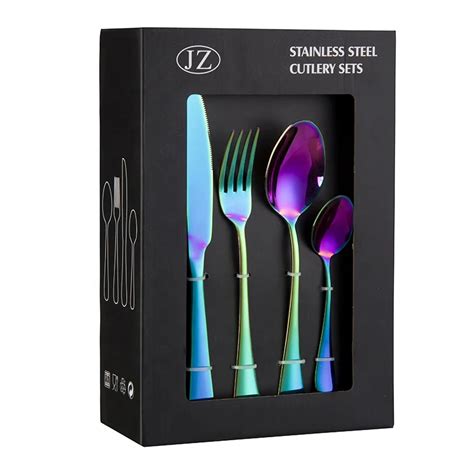 16 Piece Cutlery Sets With Pvd Coating,Stainless Spoon Fork Knife ...