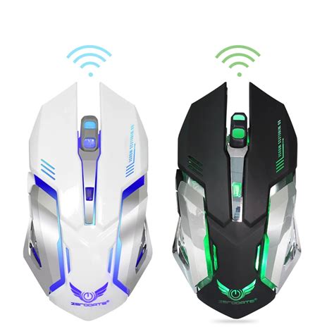 Built In Rechargeable Battery Wireless Mouse 2.4G 6 Buttons 2400DPI ...