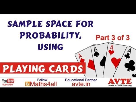 Sample Space for Probability, Using Playing Cards Part 3 of 3 - YouTube