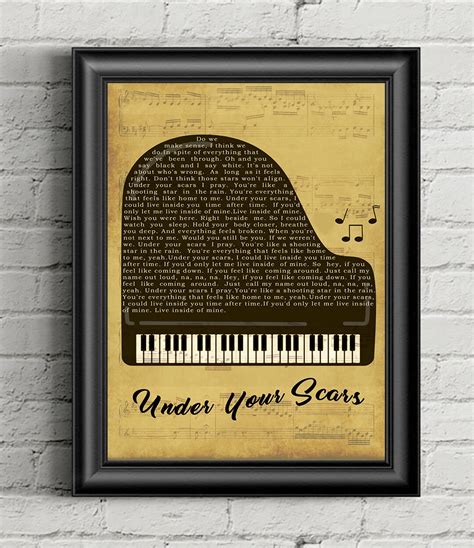 Godsmack Under Your Scars Lyrics Vintage Poster Godsmack - Etsy