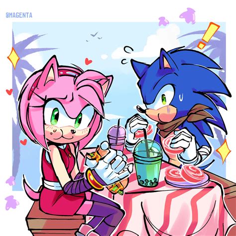 sonic and amy - Sonic the Hedgehog Fan Art (44632643) - Fanpop