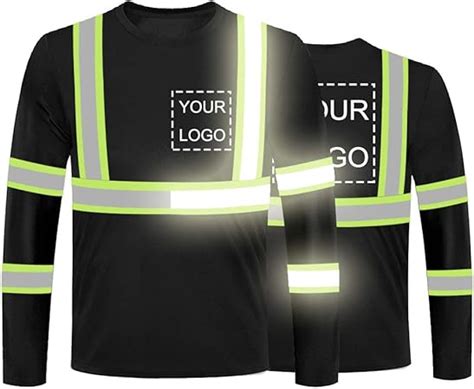 Medium, Black - Style 7 High Visibility Reflective Safety Shirts ...