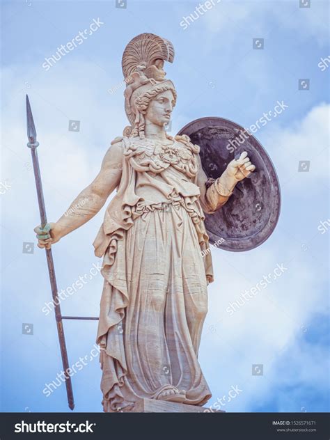 Athena Statue Ancient Greek Goddess Knowledge Stock Photo 1526571671 ...