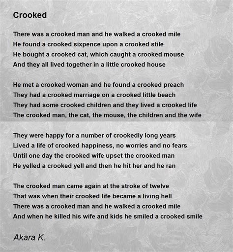 Crooked - Crooked Poem by Akara K.