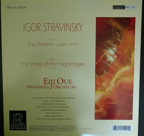 popsike.com - Stravinsky: The Firebird Suite OUE Audiophile REF. RECORDINGS 200g LP - auction ...