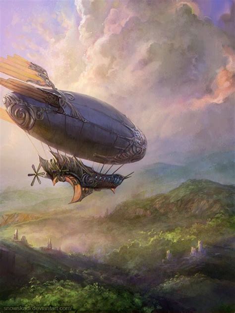 Steam Fantasy | Airship art, Steampunk airship, Steampunk art