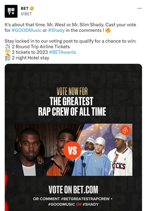 BET Network Invites Fans to Pick Between Kanye’s and Eminem’s Labels ...