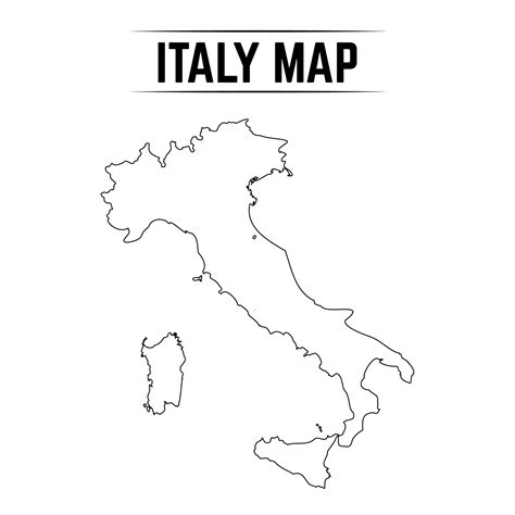 Outline Simple Map of Italy 3087803 Vector Art at Vecteezy