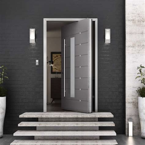 Villa Modern Pivot Entry Door with Sidelights