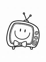 Watch Tv Coloring Sheet Pages sketch template