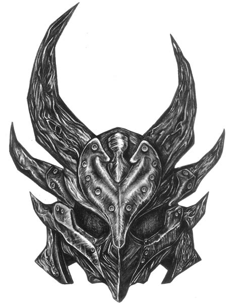 Skyrim Daedric Helmet Charcoal by darkenedhearte on DeviantArt