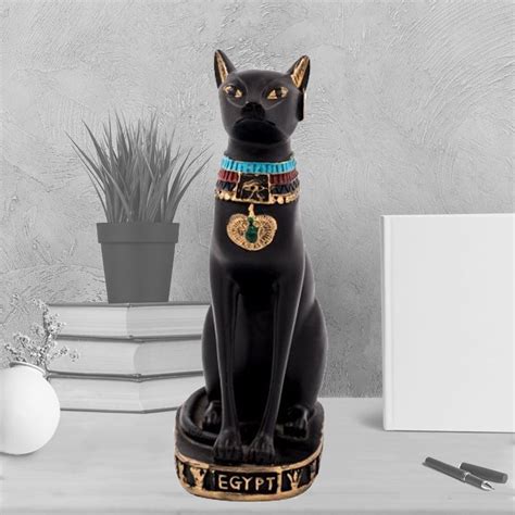 Ancient Egypt Kitty Egyptian Bastet Cat Goddess Statue Collectible ...