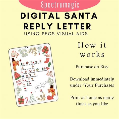 PECS Visual Santa Reply Letter, Makaton Santa Claus Return Letter ...