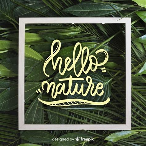 Download Nature Lettering Background With Photo for free | Vector free ...