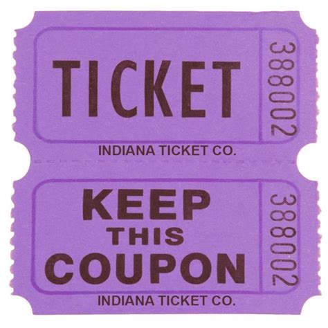 Purple Double Ticket Roll | 2000ct | Ticket printing, Ticket, Admit one ticket