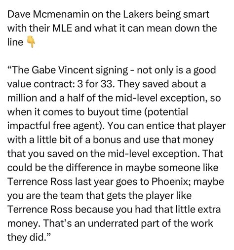 Dave Mcmenamin on the Lakers being smart with their MLE and what it can ...