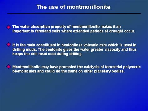 Montmorillonite By Dominic Papineau General properties of montmorillonite