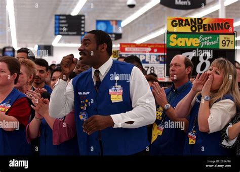 San Antonio, Texas USA, January 21, 2004: Enthusiastic associates at grand opening celebration ...