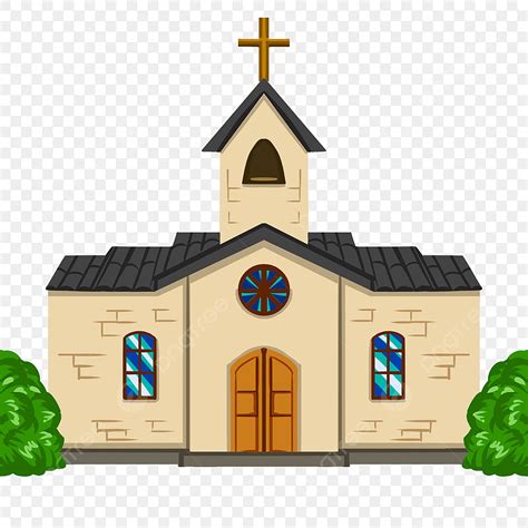 Church Building PNG Transparent, Cartoon Church Building, Hand Painted Cartoon, Jiantang, Flat ...