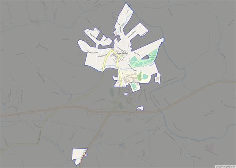 Map of Hayesville town, North Carolina