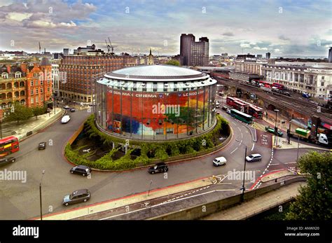 view of imax cinema waterloo roundabout aerial view from whitehouse Stock Photo: 5096991 - Alamy