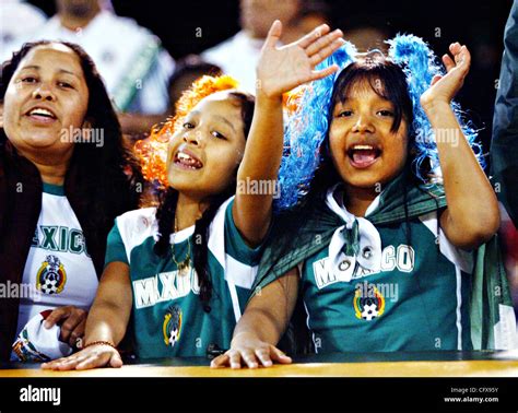 Mexican fans have a good time during the soccer exhibition game against Ecuador at McAfee ...