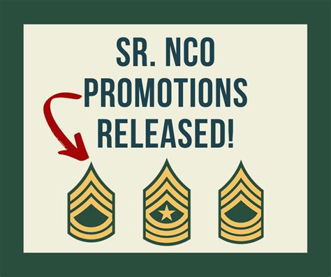 Army Senior NCO Promotions For August 2023