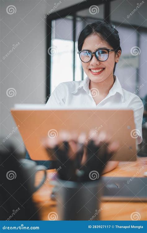 Confidence Businesswoman Looking at Camera Smiling Sitting in Conference Room Stock Image ...