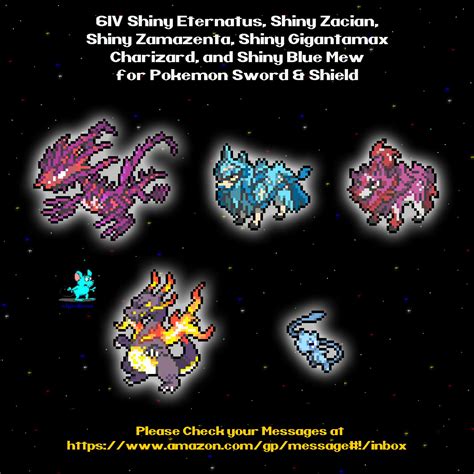 Buy elymbmx 6IV Eternatus + Shiny Zacian + Shiny Zamazenta + Shiny Gigantamax GMAX Charizard ...