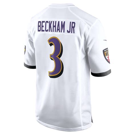 Odell Beckham Jr Signed Baltimore Ravens White Nike Game