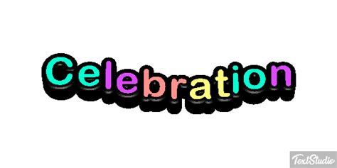 Celebration Word Animated GIF Logo Designs